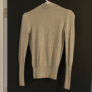 MODA International Light Gray Knit Sweater (Silk & Cashmere) - open back w/ tie